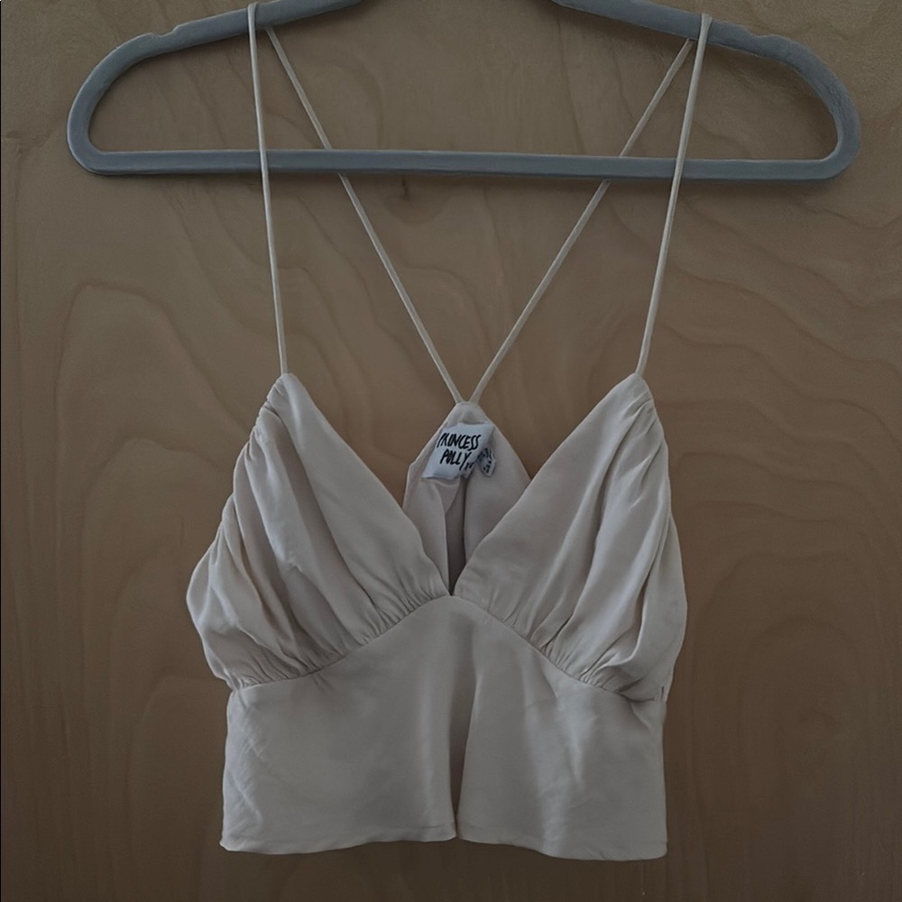 Princess Polly Cream Strappy Top